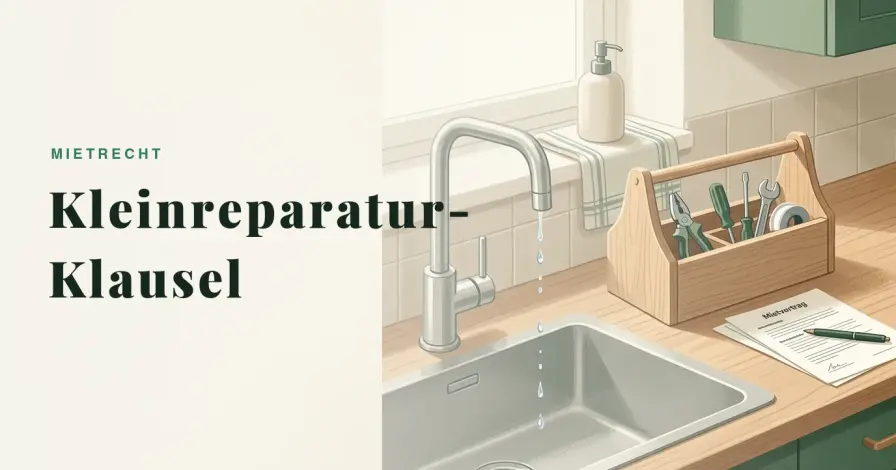 Kleinreparaturklausel 2026: Wirksame Höchstgrenzen + Muster - Ratgeber für Vermieter | vermieter1.de