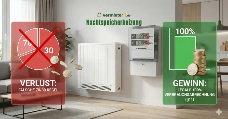 Nachtspeicherheizung Abrechnung: 100% Verbrauchsschlüssel – wann erlaubt? - Ratgeber für Vermieter | vermieter1.de
