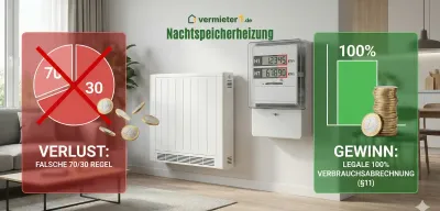 Nachtspeicherheizung Abrechnung: 100% Verbrauchsschlüssel – wann erlaubt? - Ratgeber für Vermieter | vermieter1.de