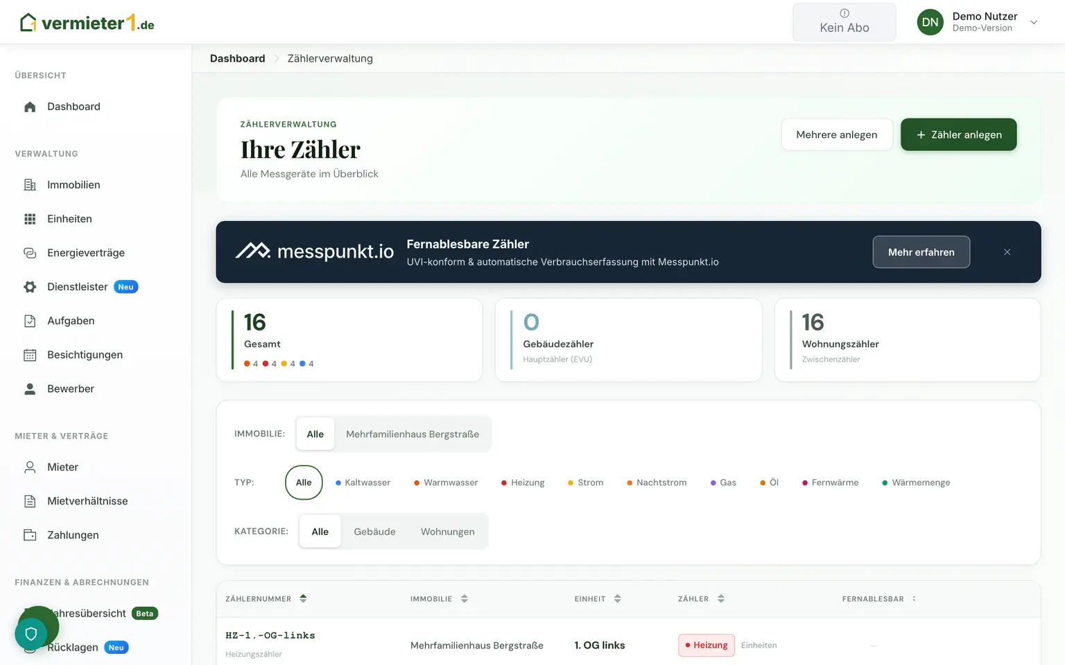 Stromzähler als Datengrundlage