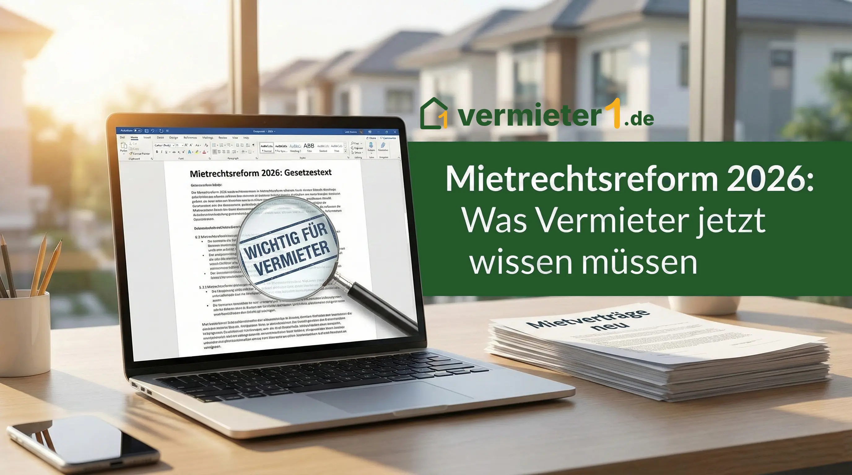 Mietrechtsreform 2026: Was Vermieter jetzt wissen müssen - Ratgeber für Vermieter | vermieter1.de
