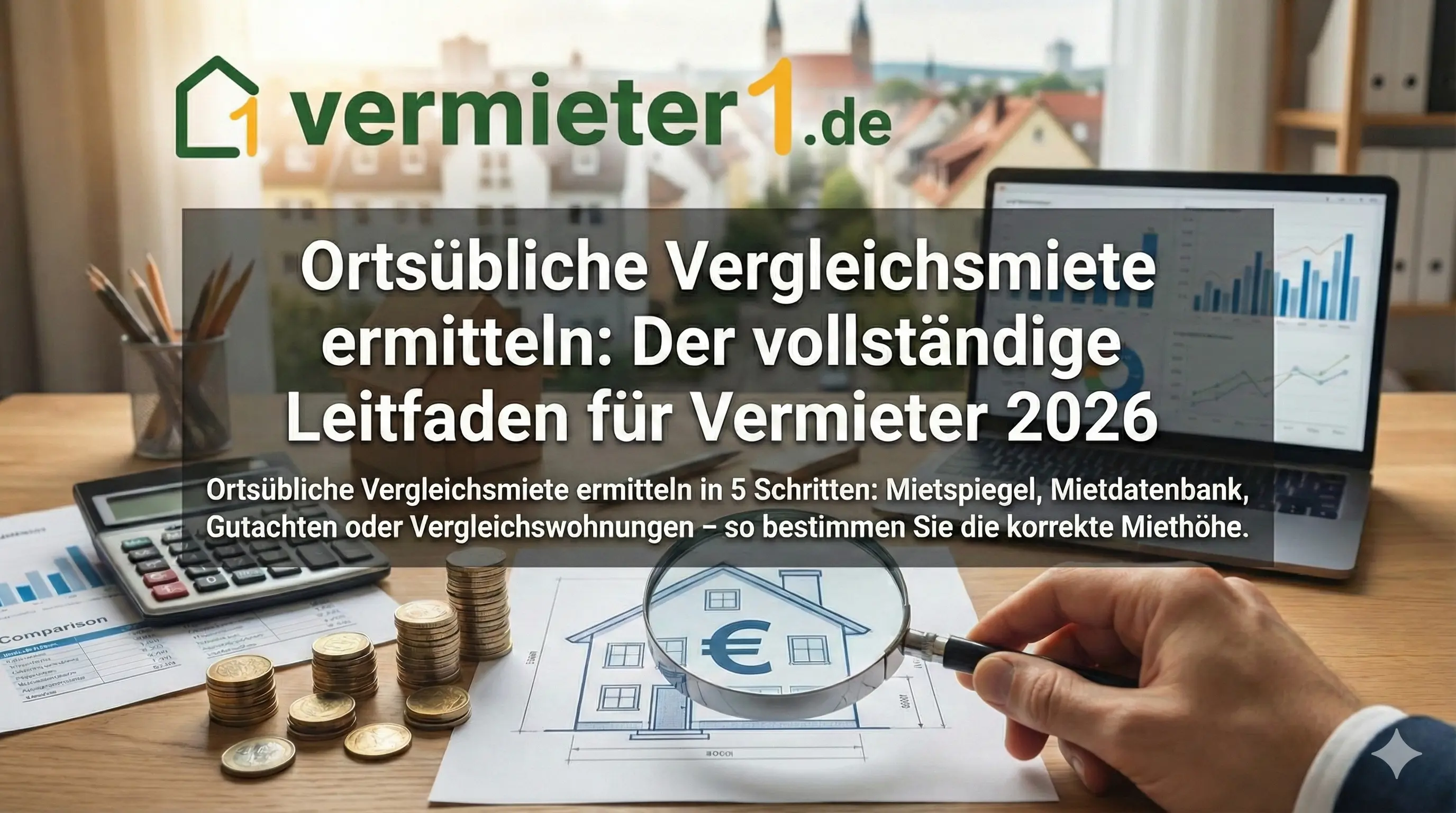 Ortsübliche Vergleichsmiete ermitteln: Der vollständige Leitfaden für Vermieter 2026 - Ratgeber für Vermieter | vermieter1.de