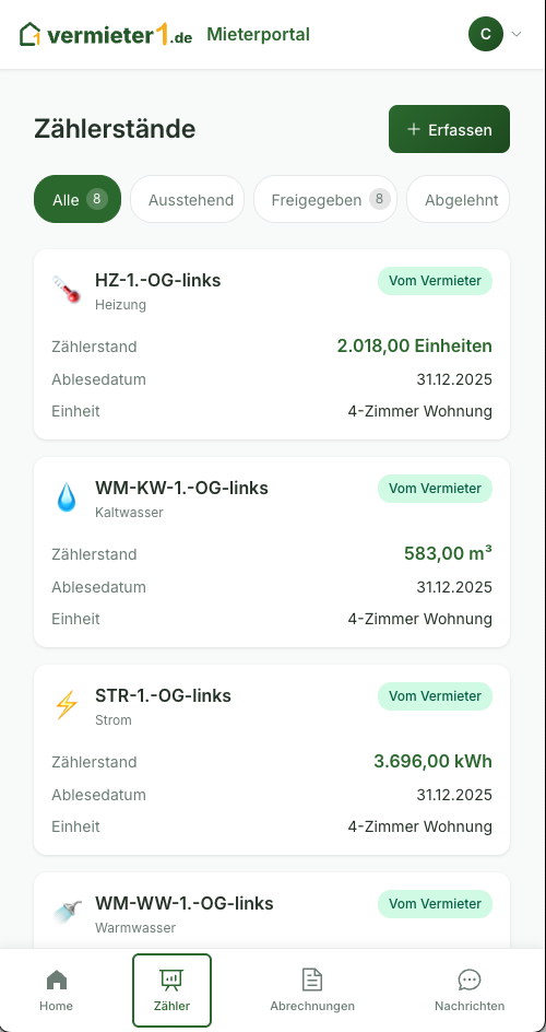 Zählerstand-Erfassung